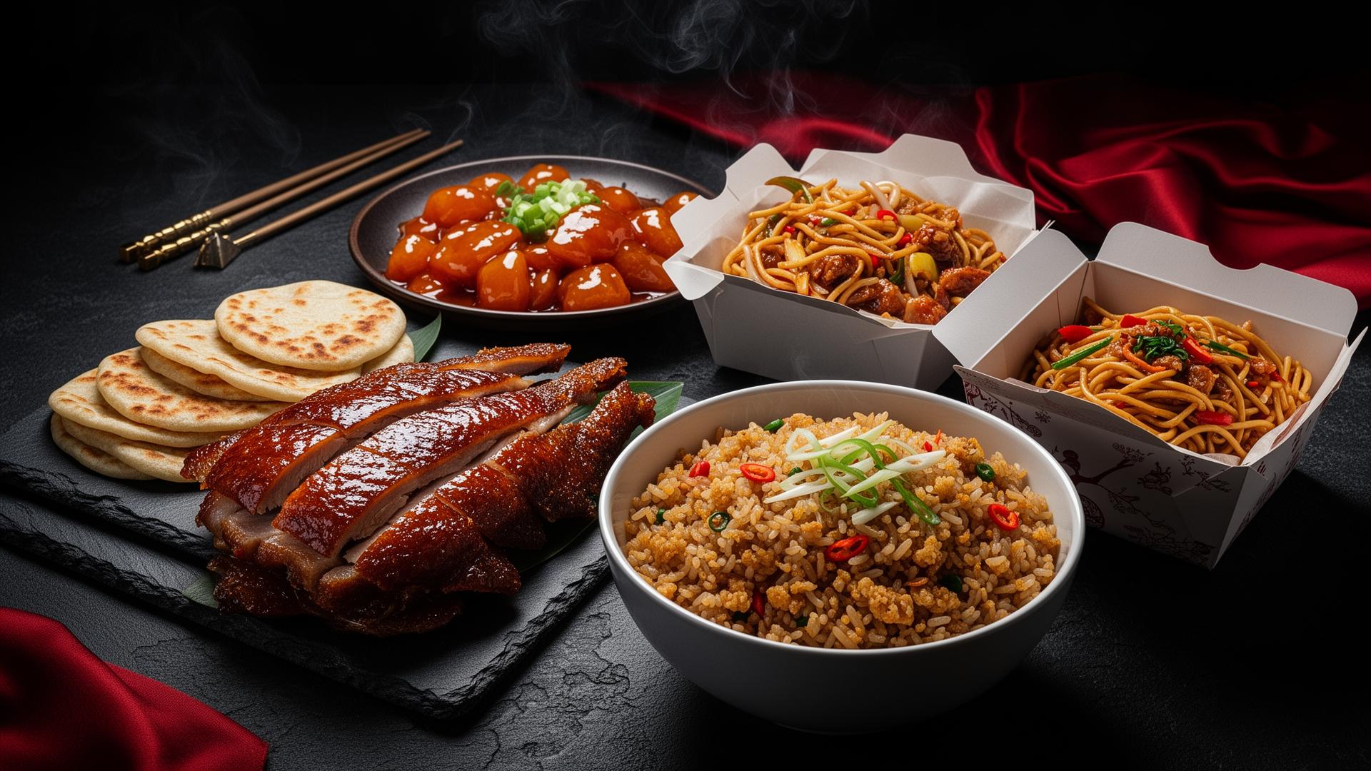 Dragon City Chinese takeaway spread